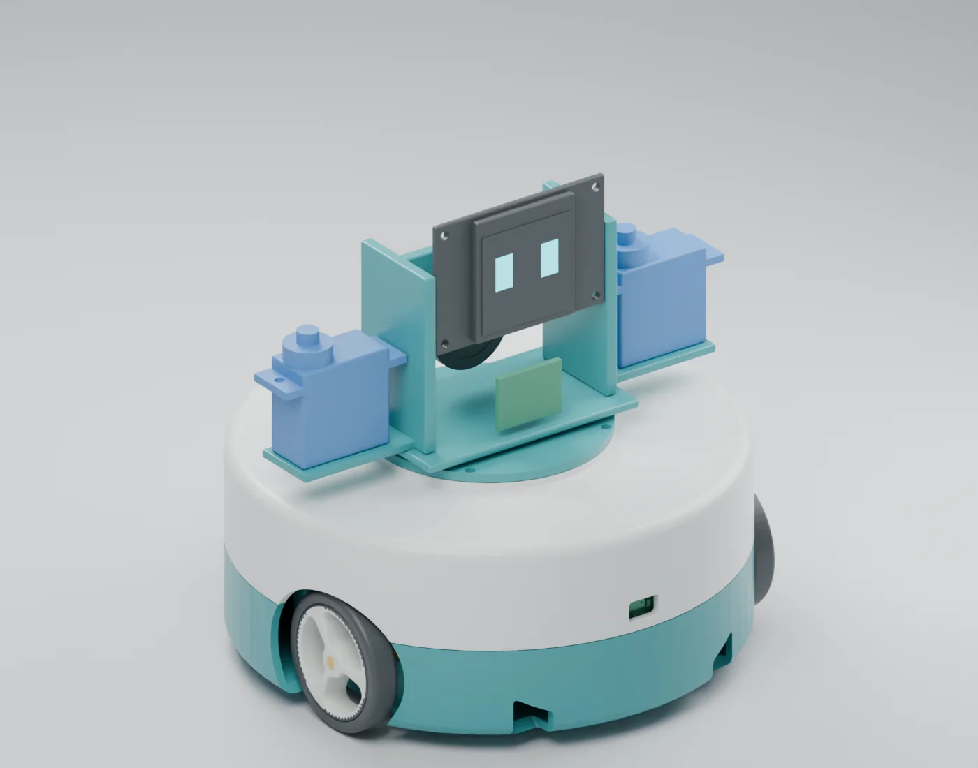 Base with a removable generic upper display and servo carrier